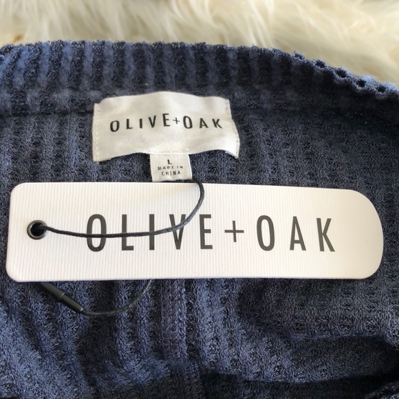 WASHED NAVY BLUE WAFFLE CARDIGAN - Picture 7 of 7